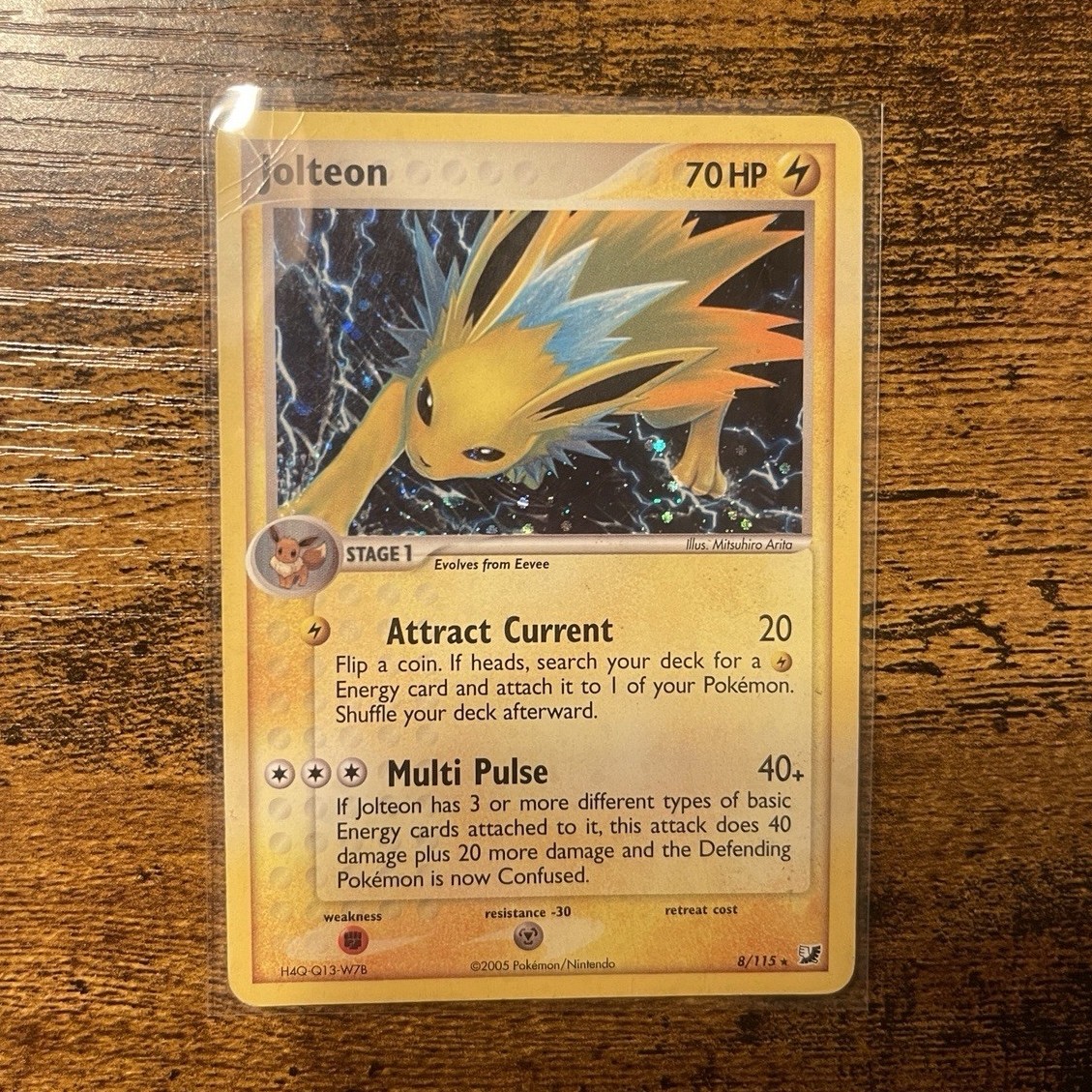 Pokemon TCG Jolteon 8/115 EX Unseen Forces Holo Rare 70 HP English 2005