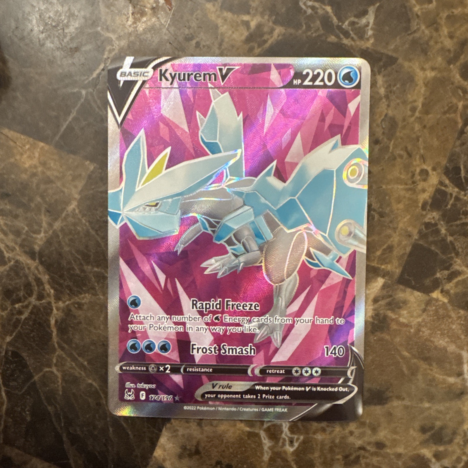Kyurem V (Full Art) 174/196 Swsh11: Lost Origin Holo