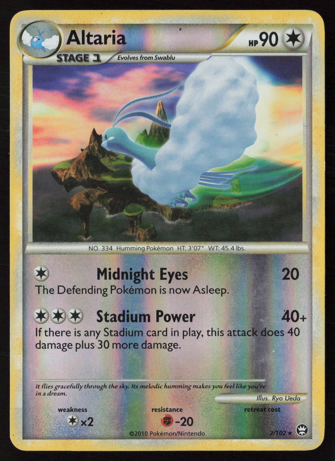 Altaria 2/102 Triumphant Holo Rare Reverse Holofoil MP