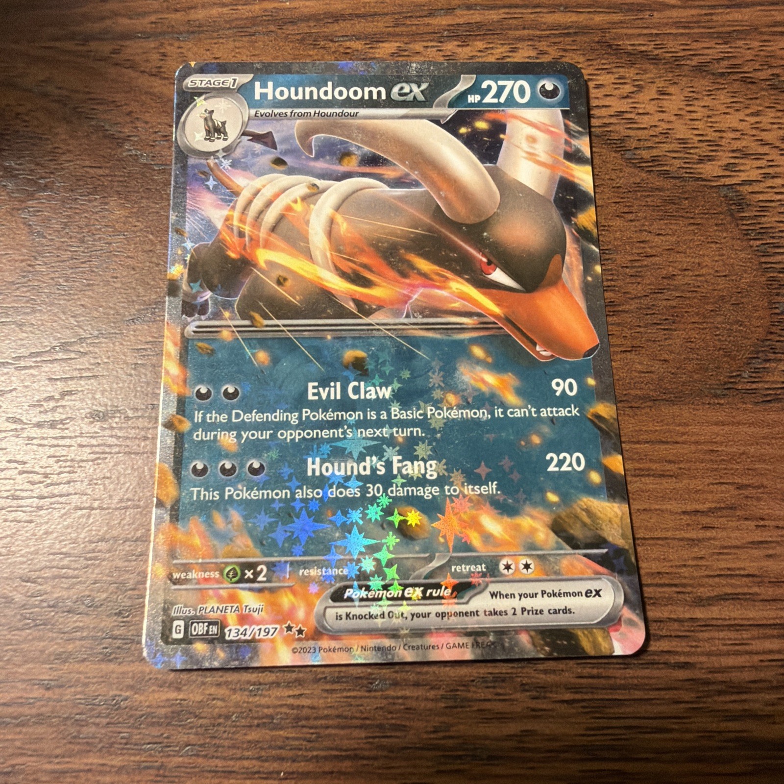 Pokemon – Houndoom EX 134/197 Double Rare Obsidian Flames NM