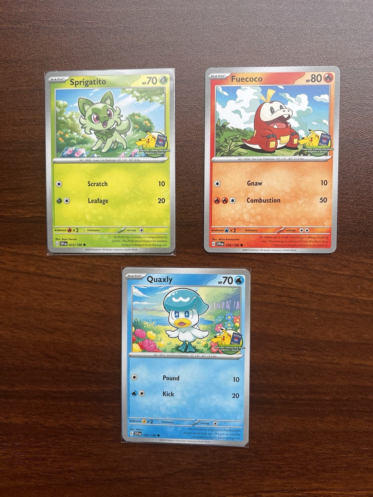 Asia Exclusive Beginners Session Stamped Promo Sprigatito Fuecoco Quaxly Pokemon