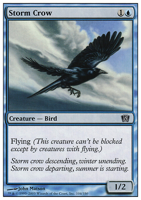 MTG Magic the Gathering Storm Crow (104/361) Eighth Edition LP