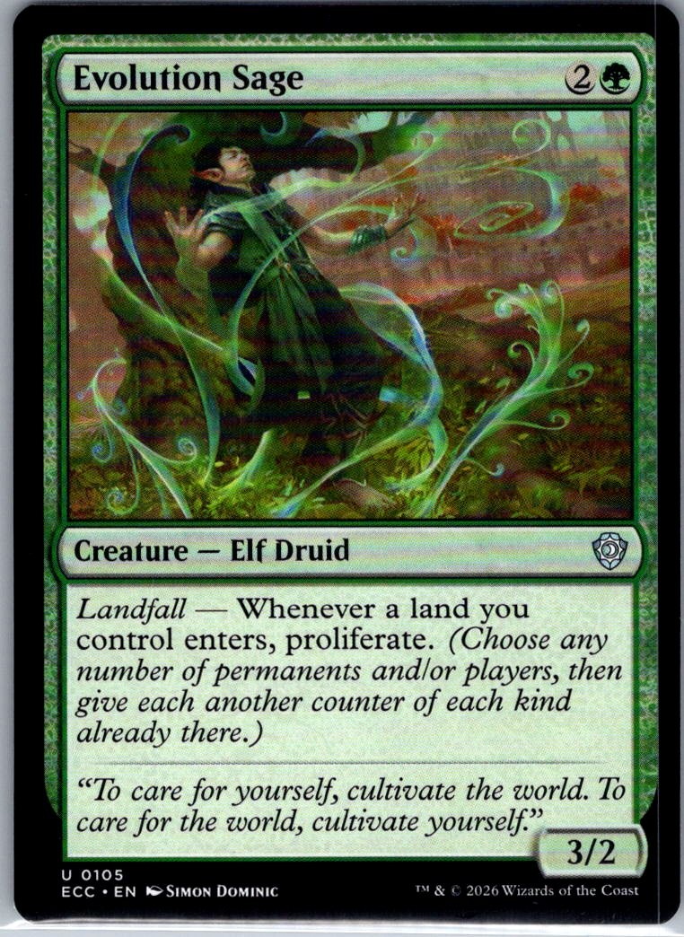 Evolution Sage – 105 – Commander: Lorwyn Eclipsed – MTG – NM – B3G1