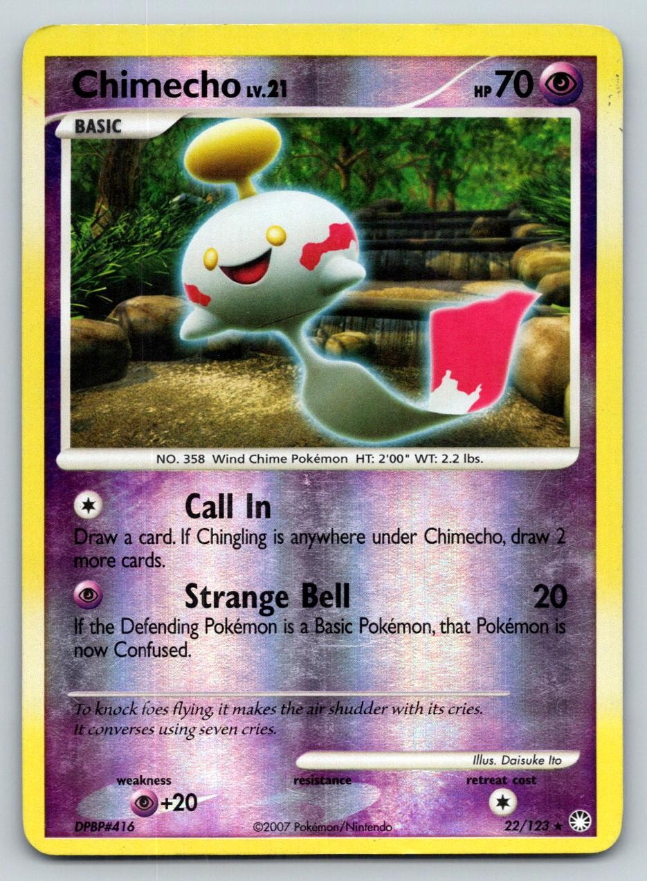 CHIMECHO 22/123 R MYSTERIOUS TREASURES POKEMON REVERSE HOLO MP ITO