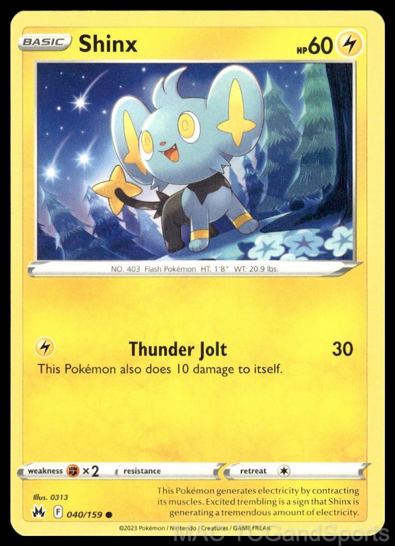 Shinx 040/159 Crown Zenith Pokemon TCG NM