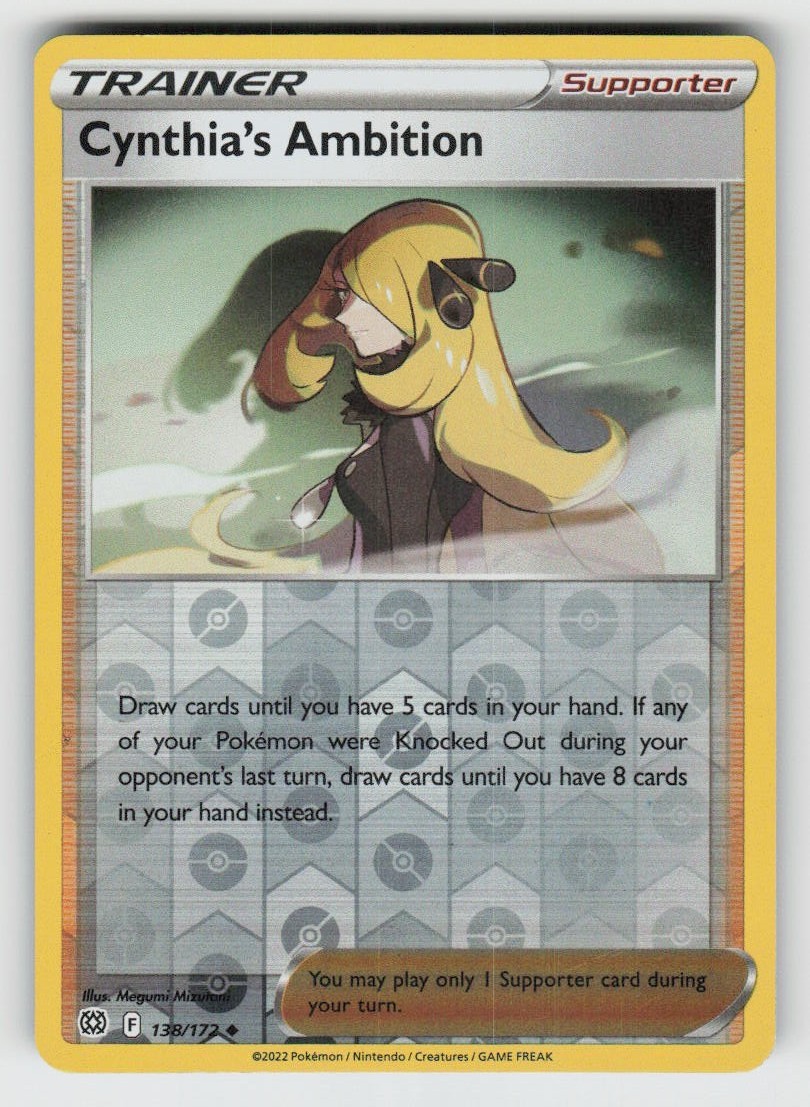 Reverse Holo Cynthia’s Ambition 138/172 Uncommon Brilliant Stars Near Mint