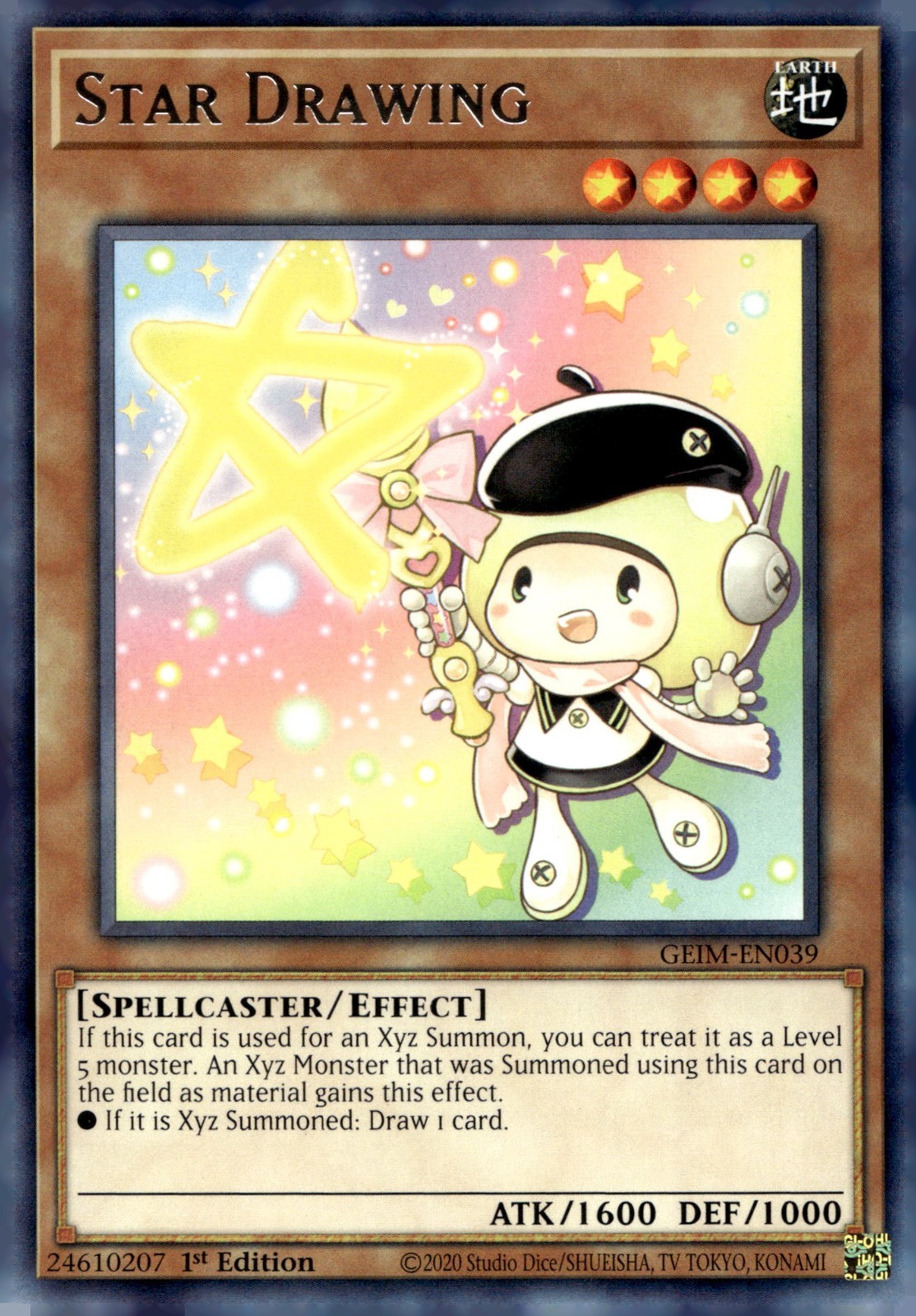 Yu-Gi-Oh! Star Drawing 1st Ed. GEIM-EN039 Rare NM/LP x1