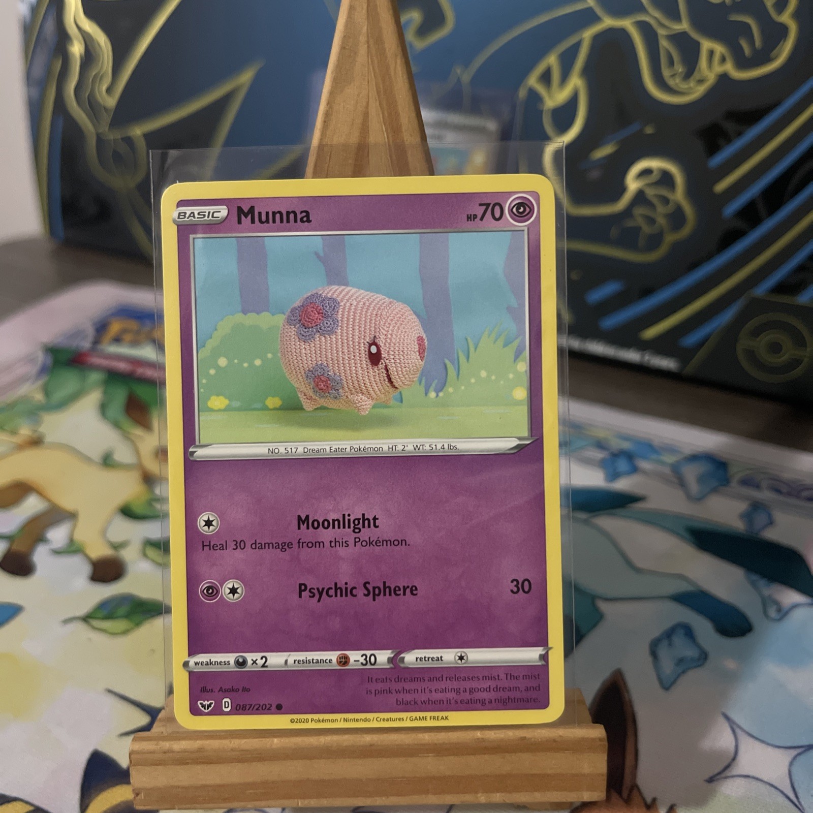 Asako Ito Yarn Art Munna 087/202 Common Sword & Shield Pokemon Near Mint