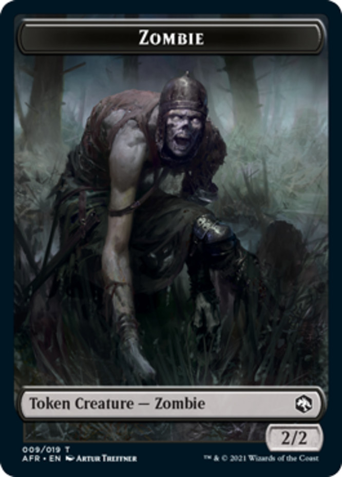 x4 Zombie Token T MTG Adventures in the Forgotten Realms M/NM, English