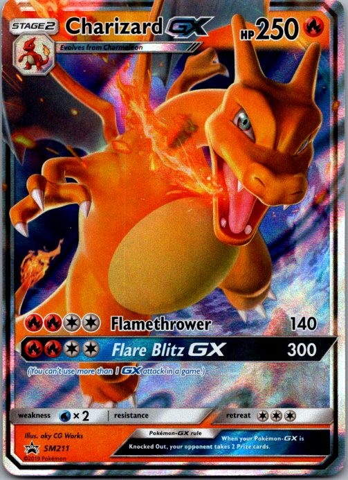 Charizard GX – SM211 Holo Promo Sun & Moon Promo Pokemon Near Mint