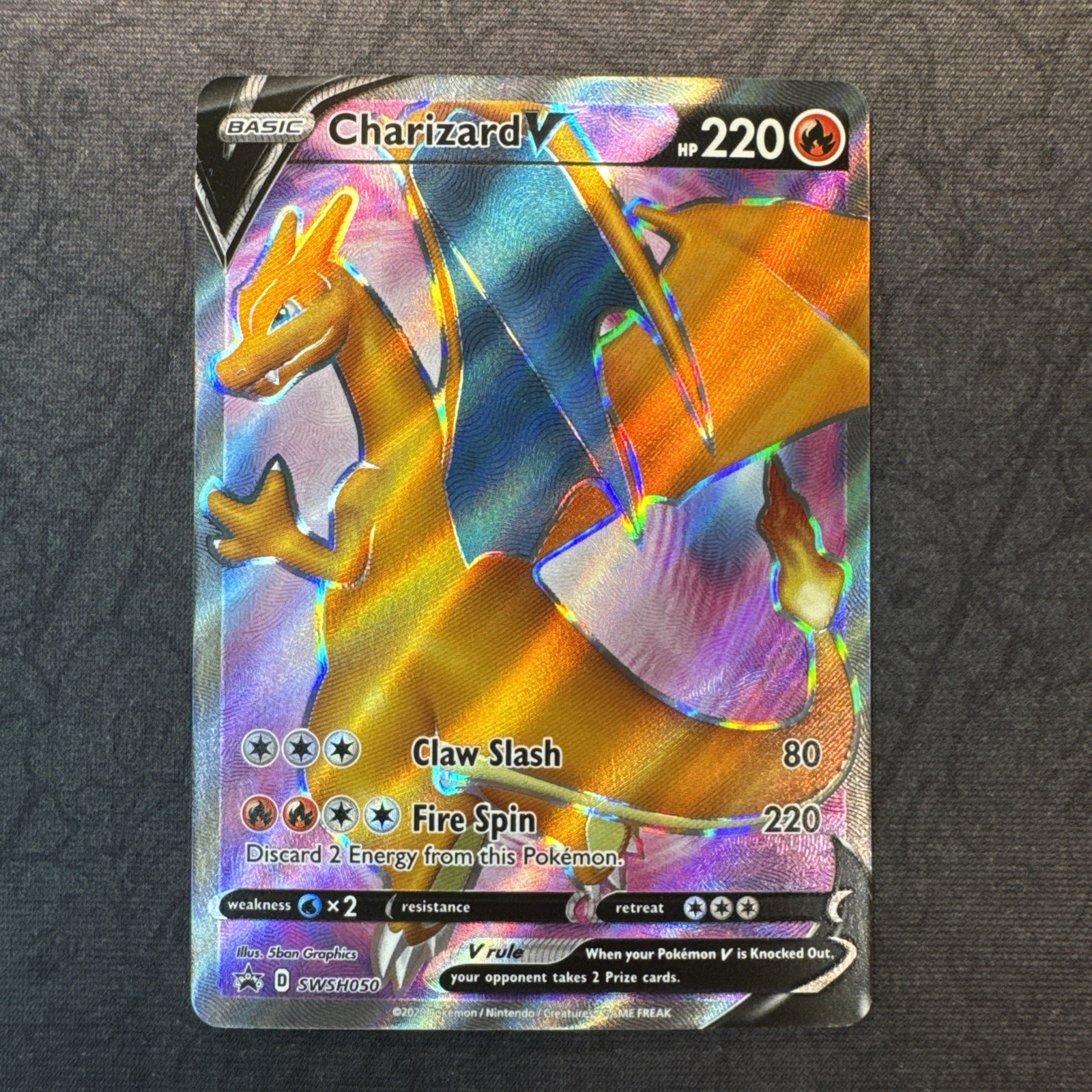 Charizard V SWSH050 SWSH: Sword & Shield Black Star Promo Cards Holo Pokemon