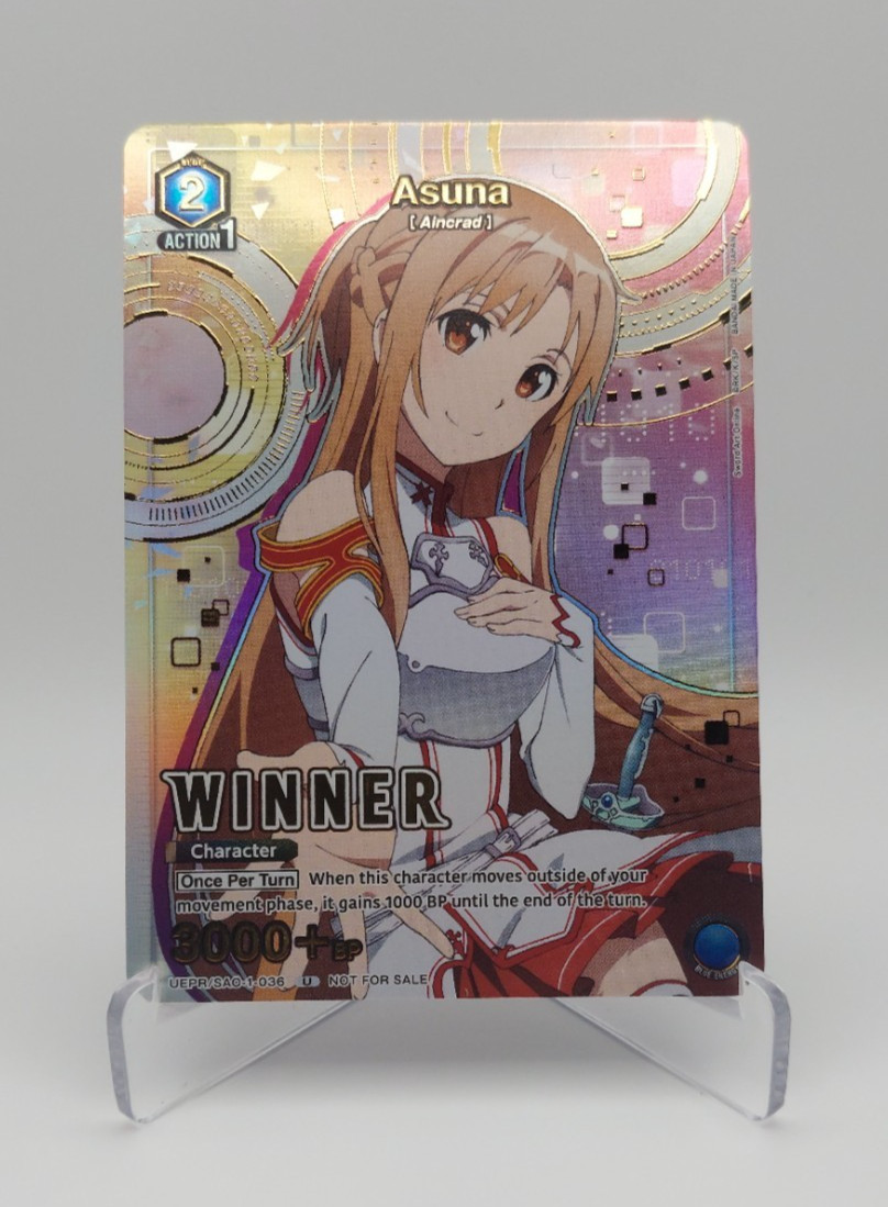 Asuna Winner SAO-1-036 UEPR Union Arena Promotional Cards English