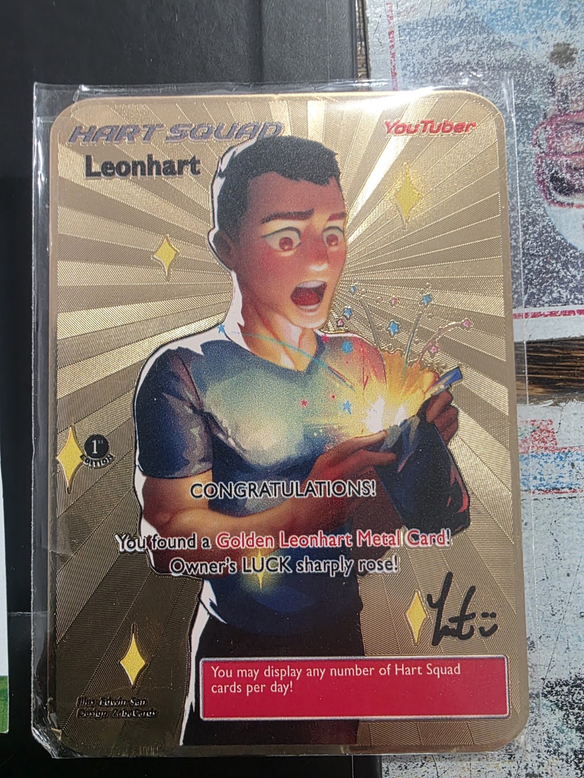 Leonhart Boxed Set. Gold Card Signed + Kangaskhan 1st Ed Psa Signed