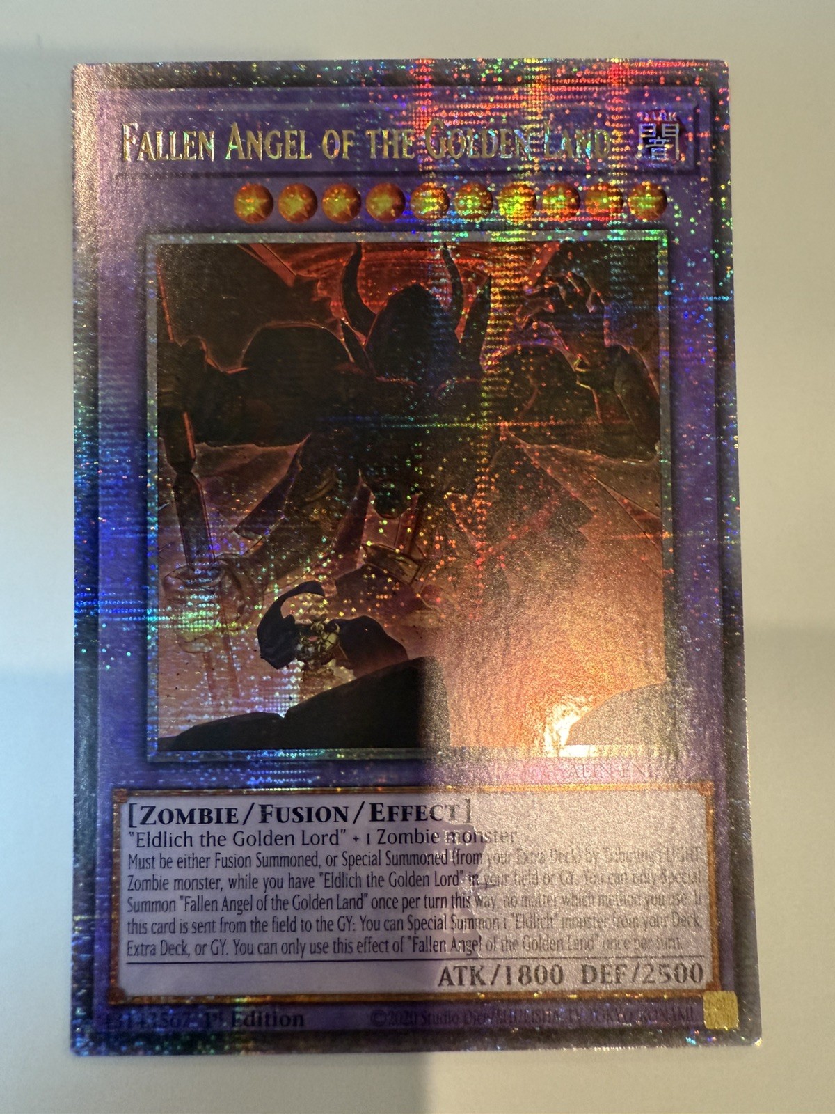 Fallen Angel of the Golden Land (Quarter Century Secret Rare) ALIN-EN036 1st Ed