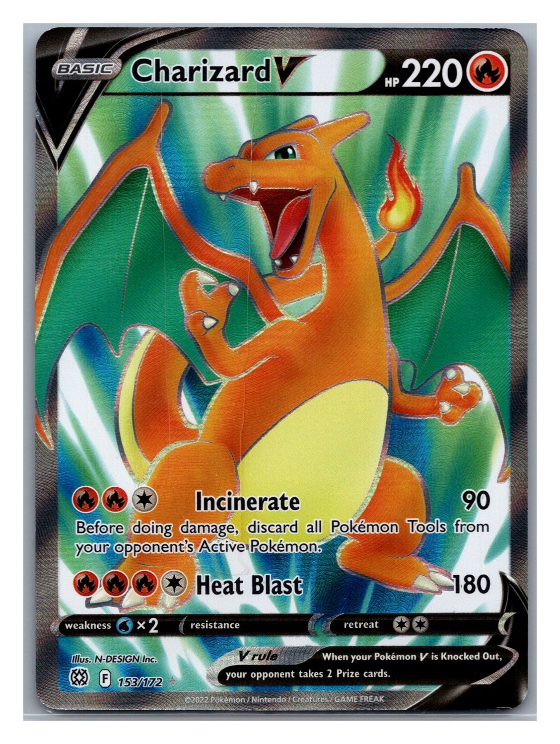Charizard V (Full Art) Holo Ultra Rare SWSH09: Brilliant Stars 153/172 LP