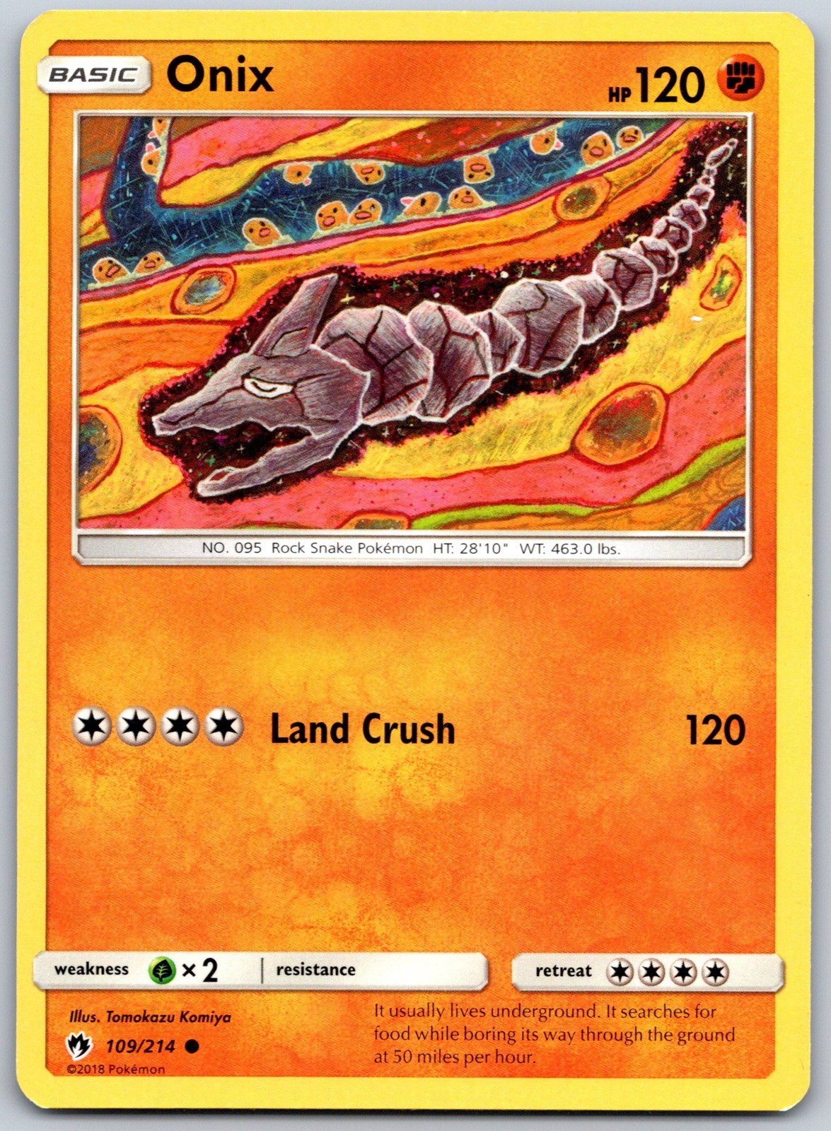 Onix Common Tomokazu Komiya SM – Lost Thunder 109/214 NM