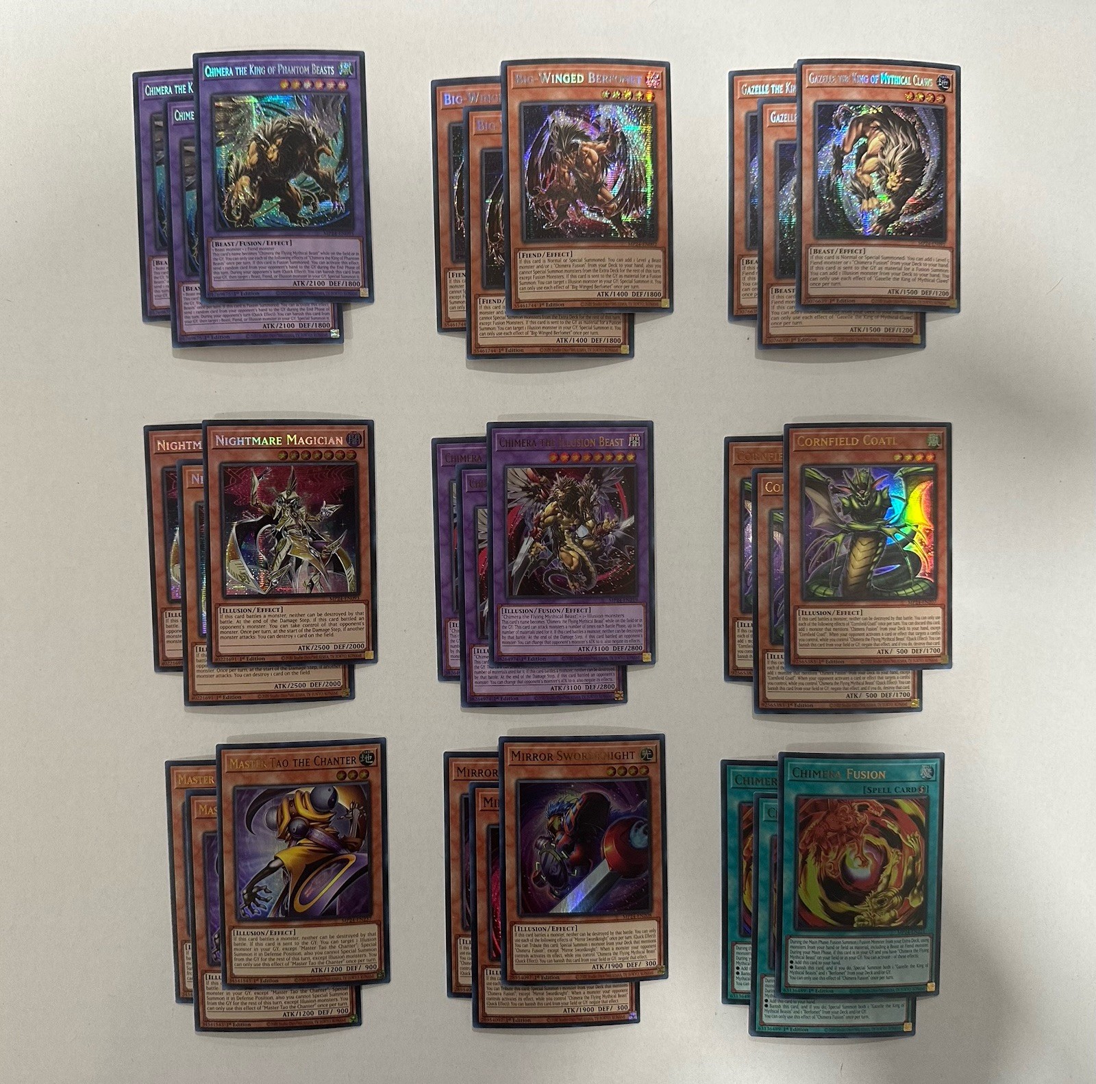 Yugioh 27x Deck Core Chimera Gazelle Big Winged Berfomet Nightmare Magician MP24