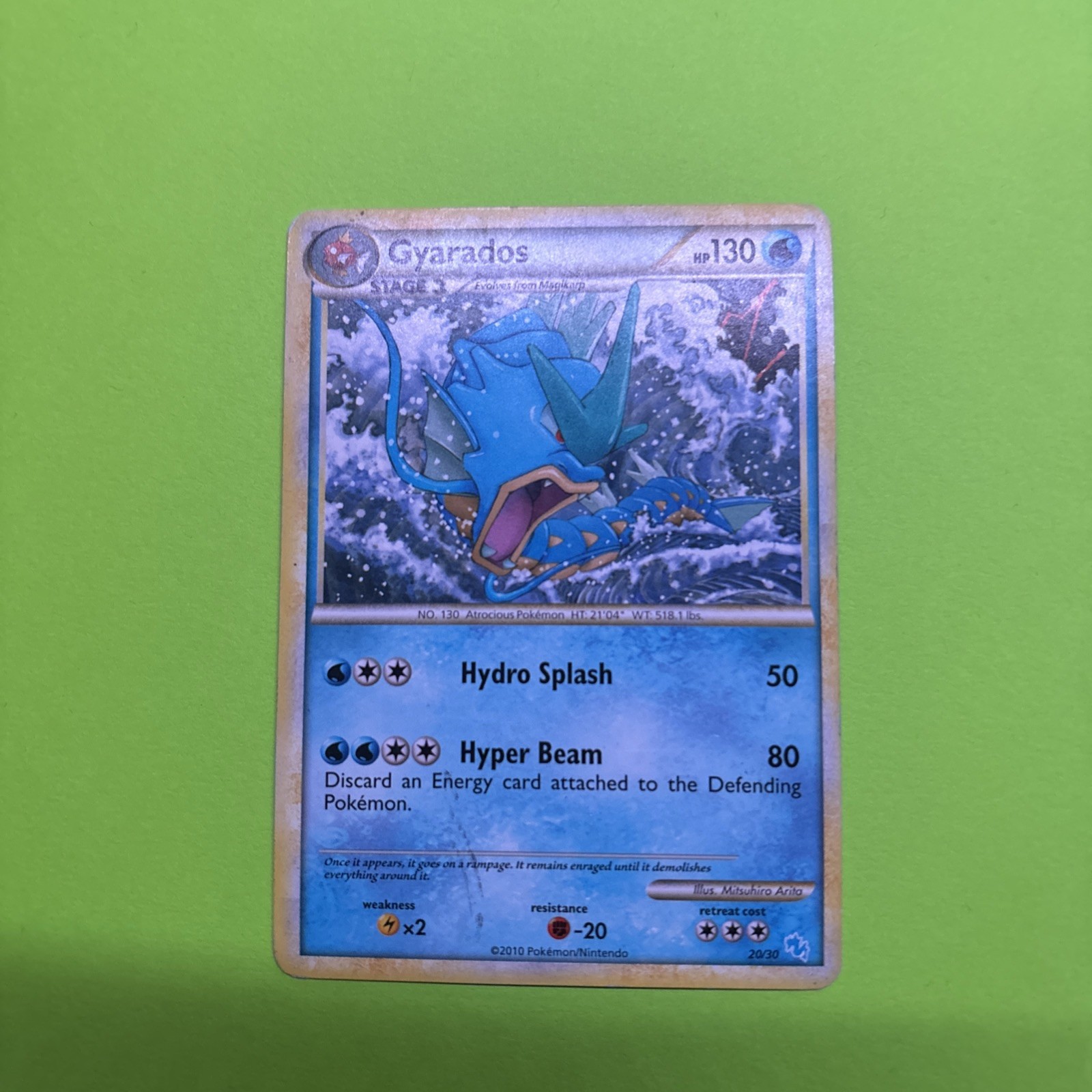 Gyarados 20/30 Non Holo HGSS Trainer Kit Gyarados & Raichu LP/MP *See Pics*