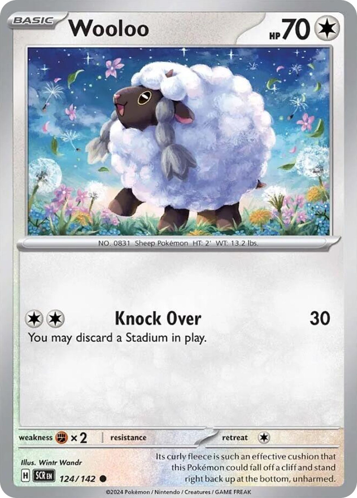 Wooloo 124/142 Stellar Crown Common Pokemon NM/M