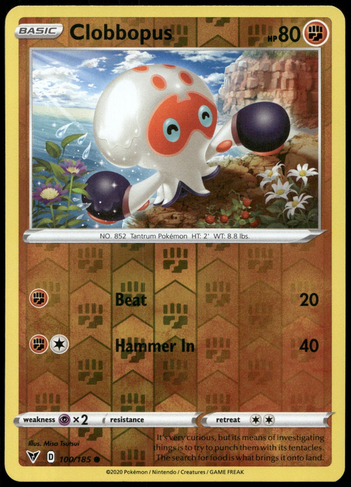 Clobbopus Reverse Holo Common SWSH04: Vivid Voltage 100/185 NM