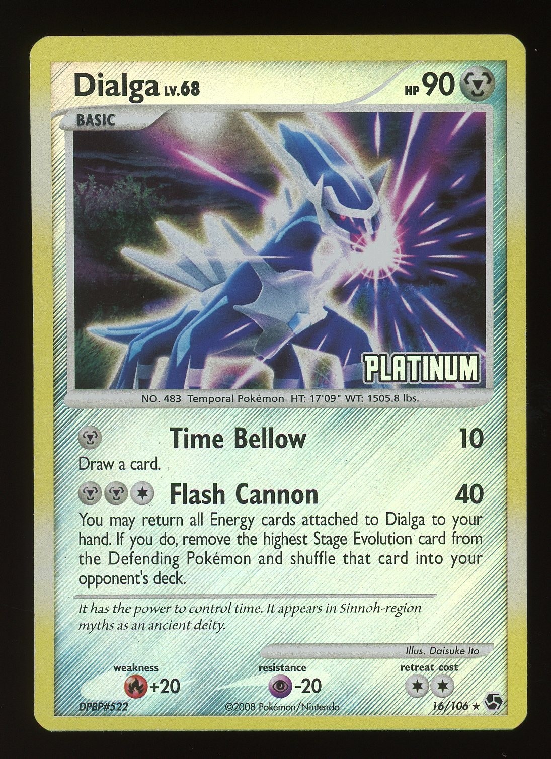 Dialga And Palkia Platinum Stamped Reverse Holo 26/106 16/106 MP
