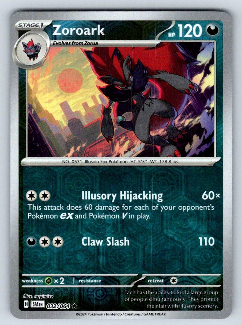 Zoroark SV: Shrouded Fable SFA 032/064 Reverse Holo NM