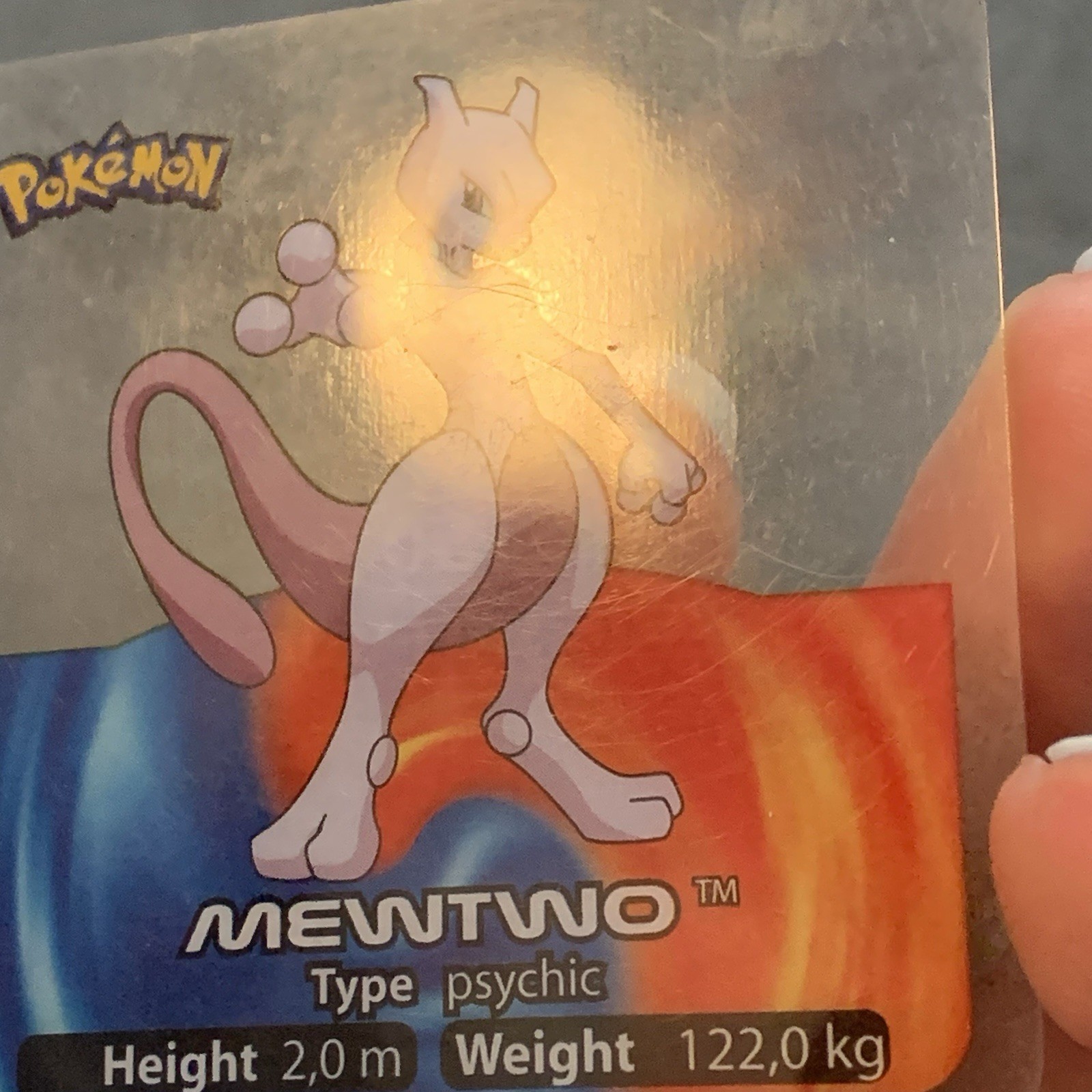 Pokemon Edibas Laminacards Mewtwo 150 Clear Plastic 2006 English Vintage Card
