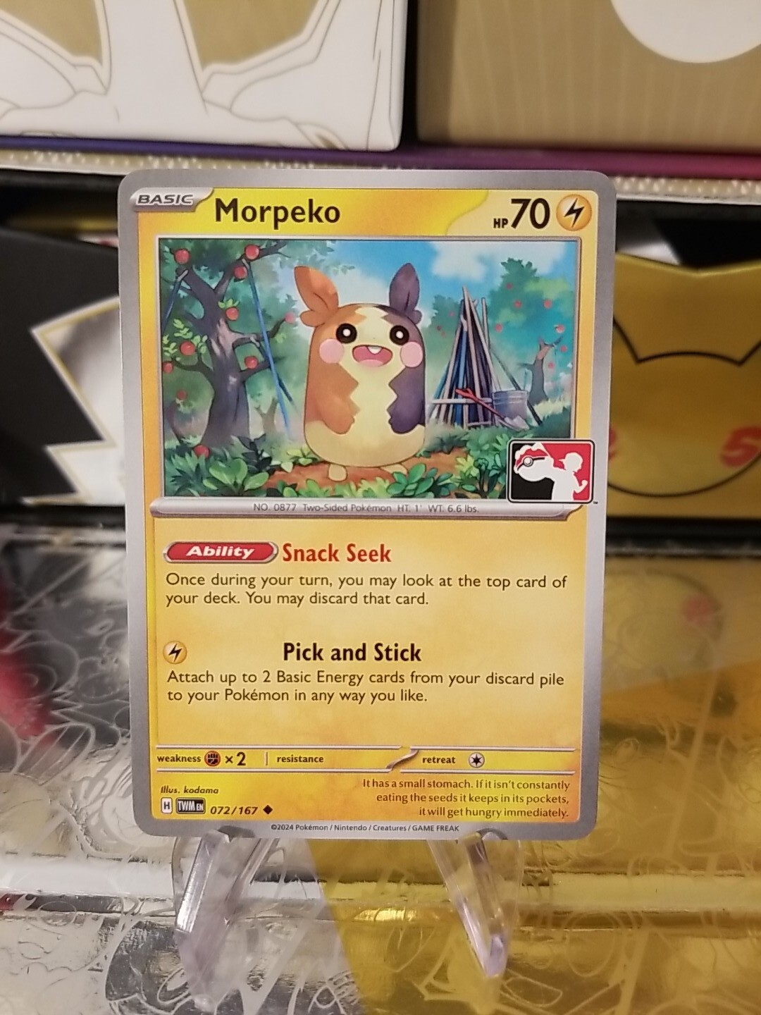 Morpeko Pokemon Prize Pack Series 6 Promo Pokemon Card NM/LP