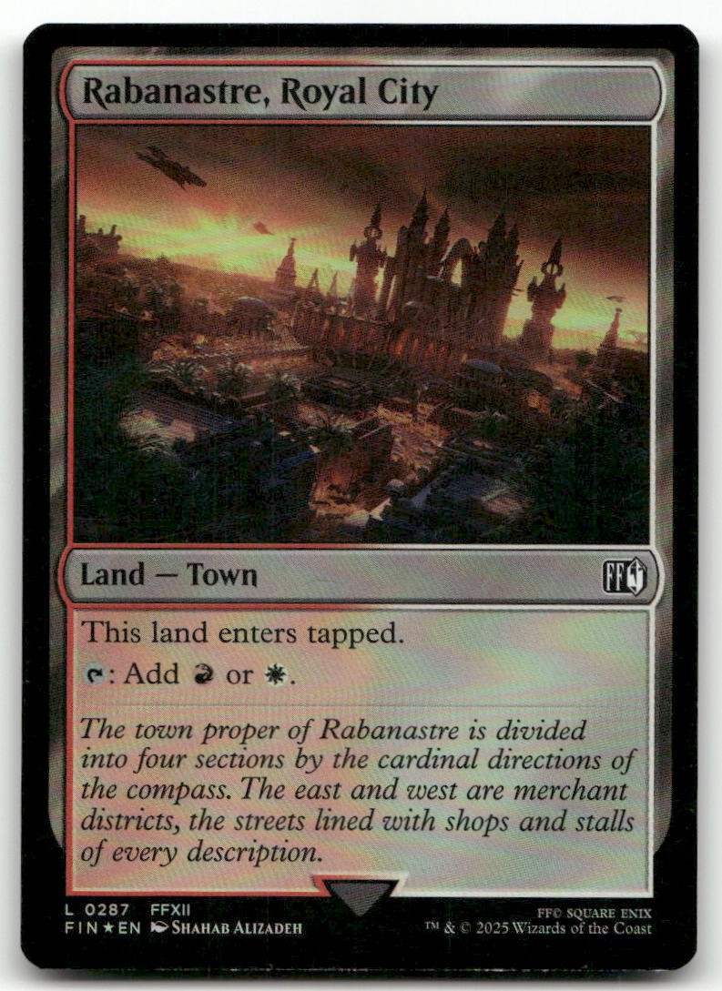 Rabanastre, Royal City #287 (Foil) (LP) Final Fantasy FIN Magic MTG