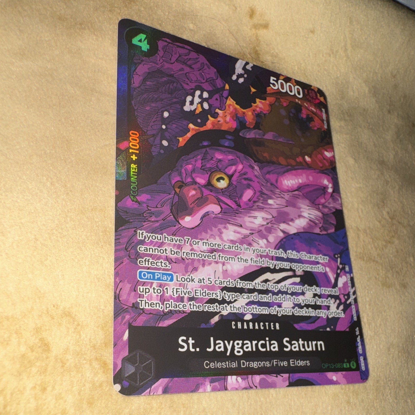 One Piece CCG St. Jaygarcia Saturn OP13-083 Alt Art Foil EN