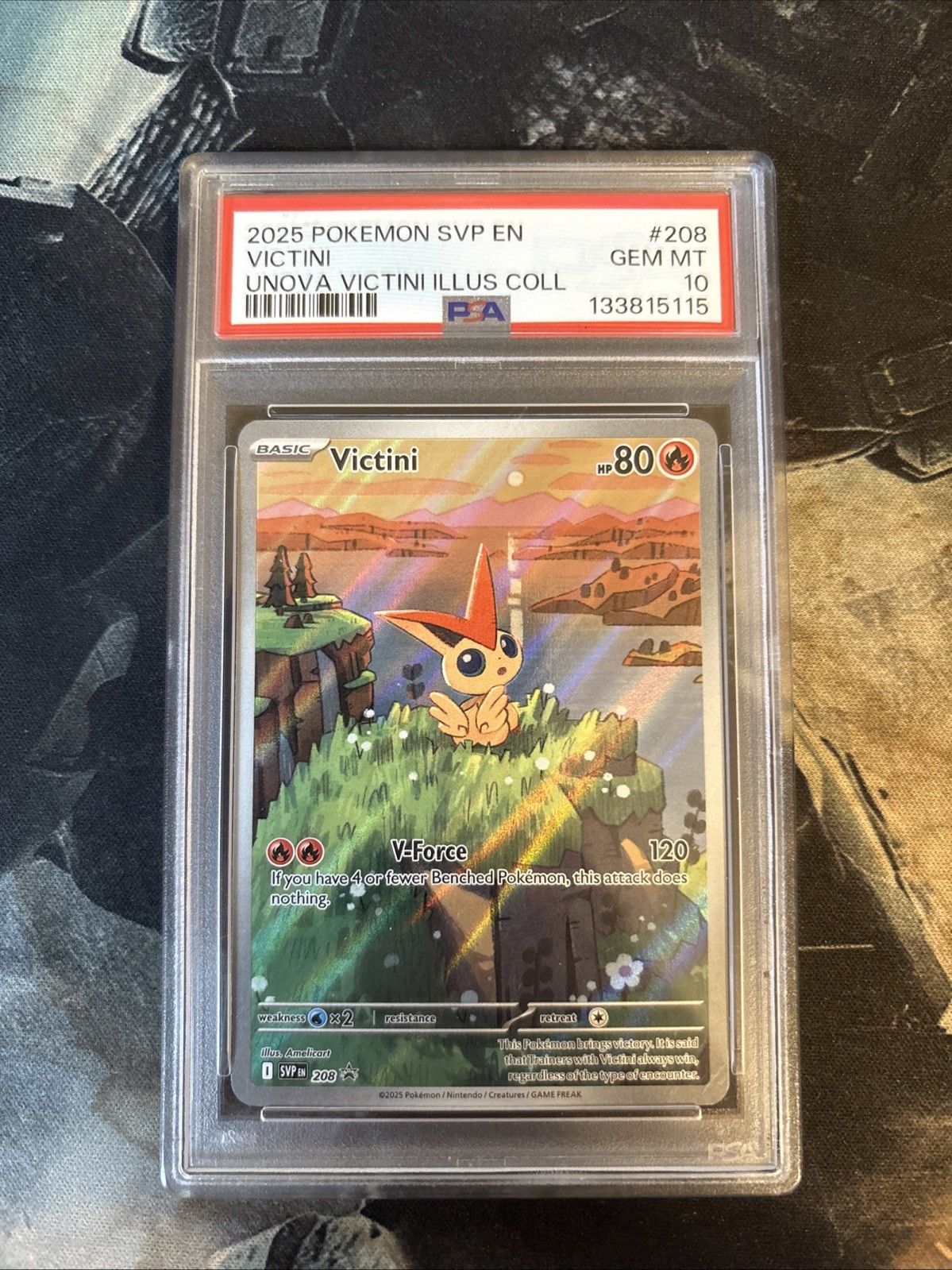 2025 POKEMON SVP EN-SV BLACK STAR PROMO #208 VICTINI PSA 10