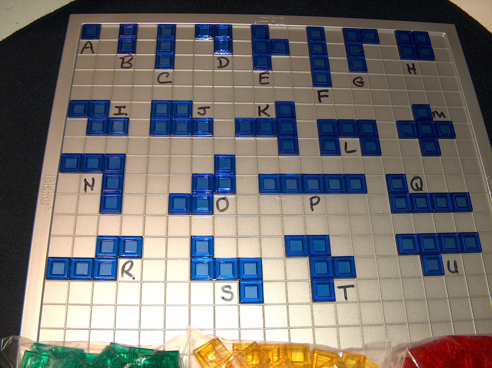 Blokus Game Replacement Parts Pieces Red Yellow Green Blue for Gray Board UnUsed
