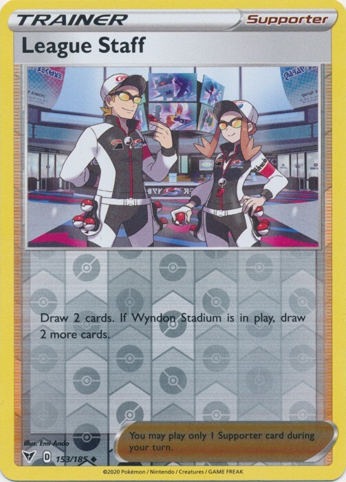 PO-05 Reverse Holo League Staff 153/185 Uncommon Vivid Voltage