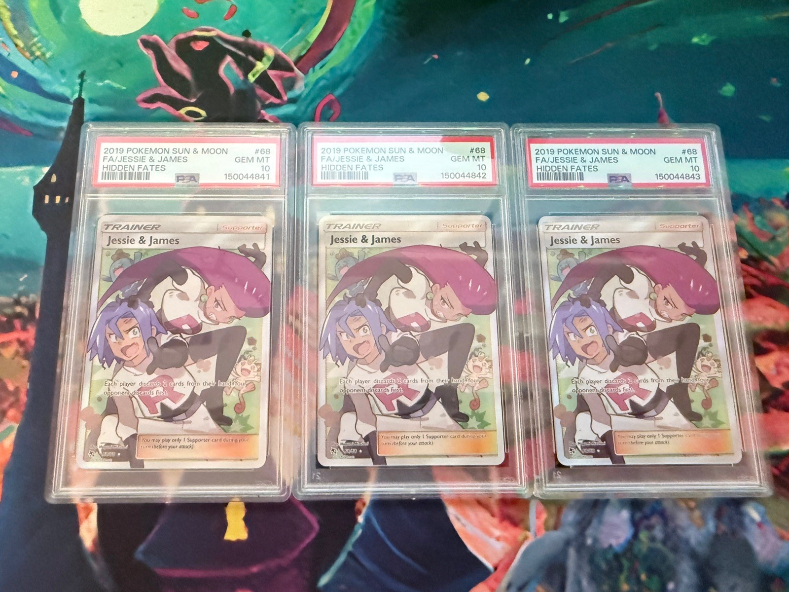 Pokemon Jesse & James Full Art Trainer Card 68/68 PSA 10 Gem Mint.