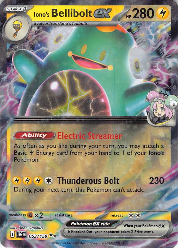 Iono’s Bellibolt ex 053/159 Journey Together Holofoil