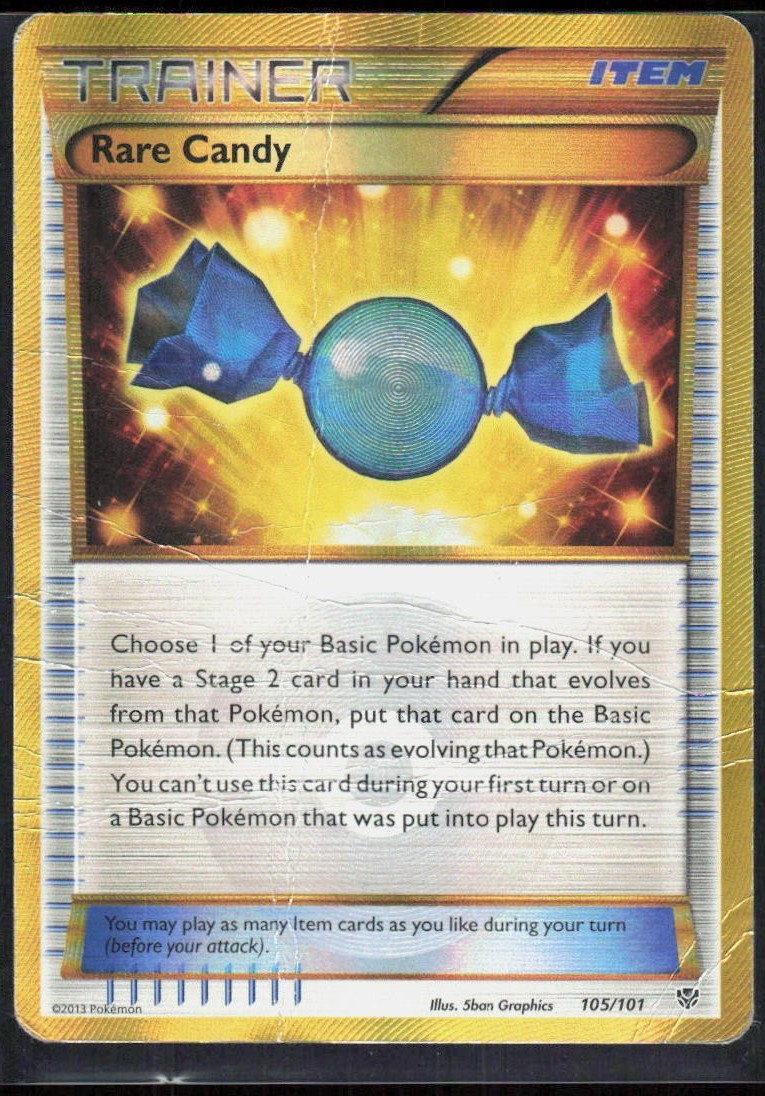 Rare Candy (105 Secret Rare) Holo Secret Rare Plasma Blast 105/101 HP