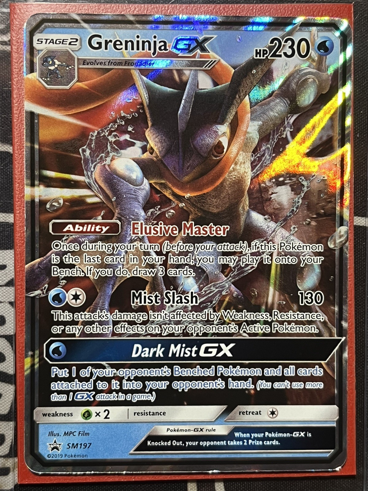 Greninja GX SM197 Holo Sun & Moon Promo Pokemon Detective Pikachu Lightly Played