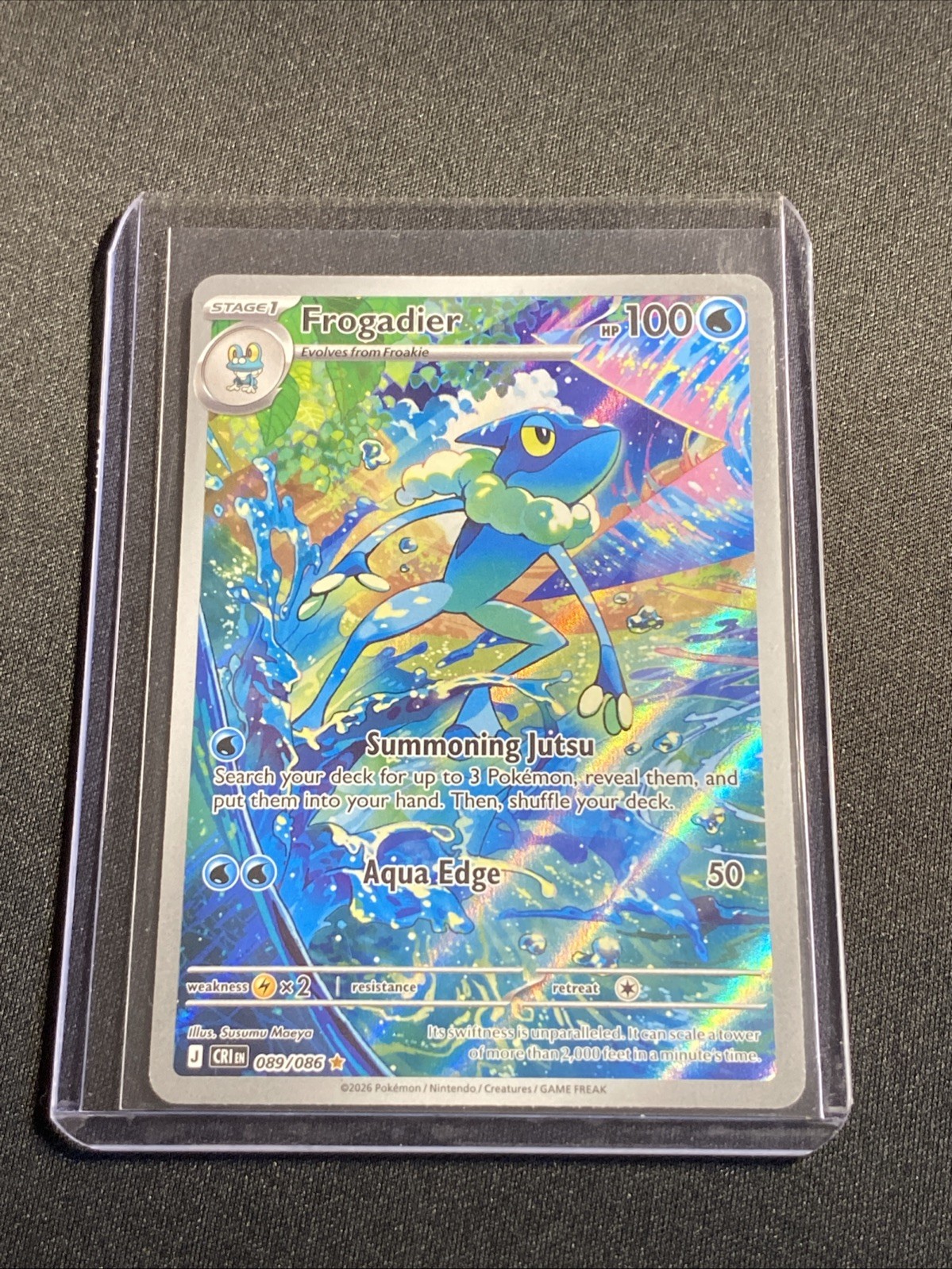 Pokemon Frogadier 089/086 Chaos Rising Rare Full Art Holo 2026 ENG