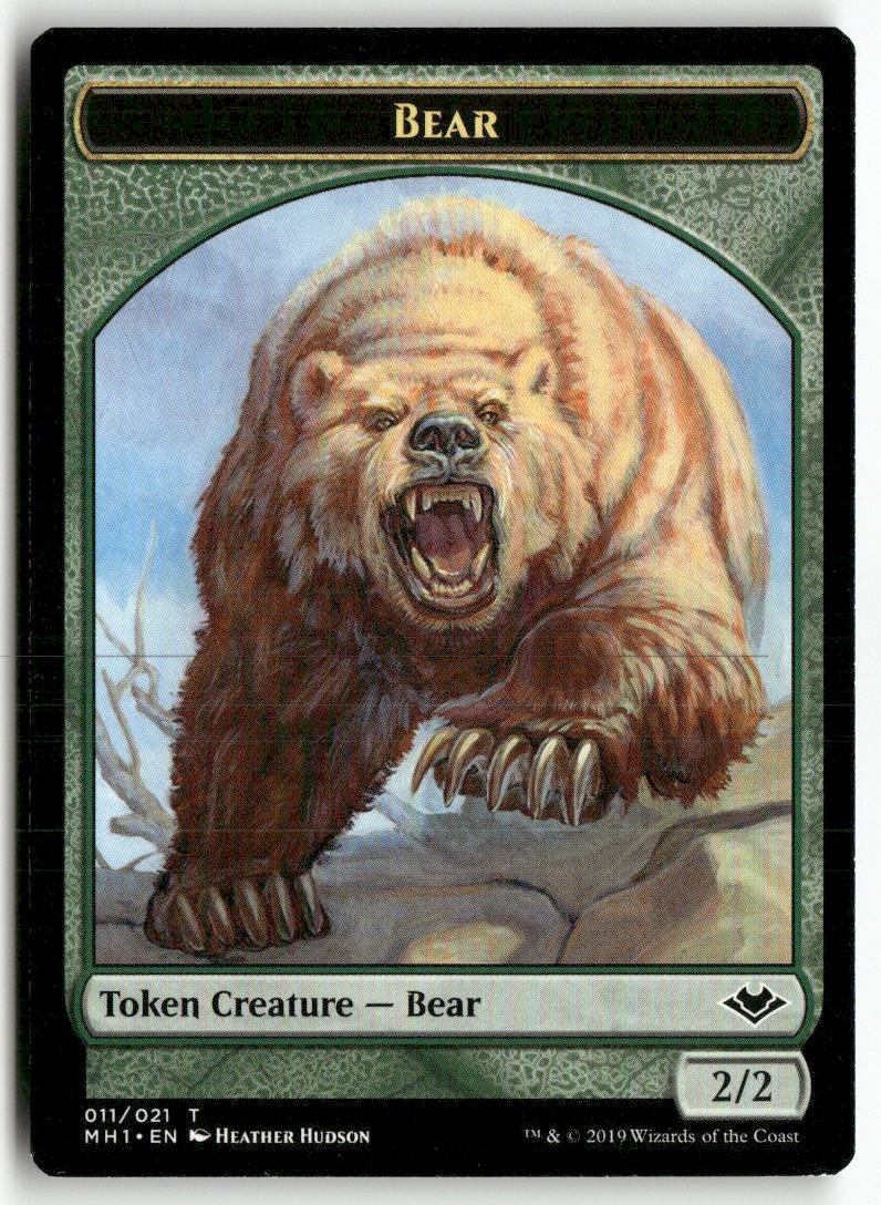 Bear Token 11 Token Modern Horizons Magic: The Gathering Lightly Played