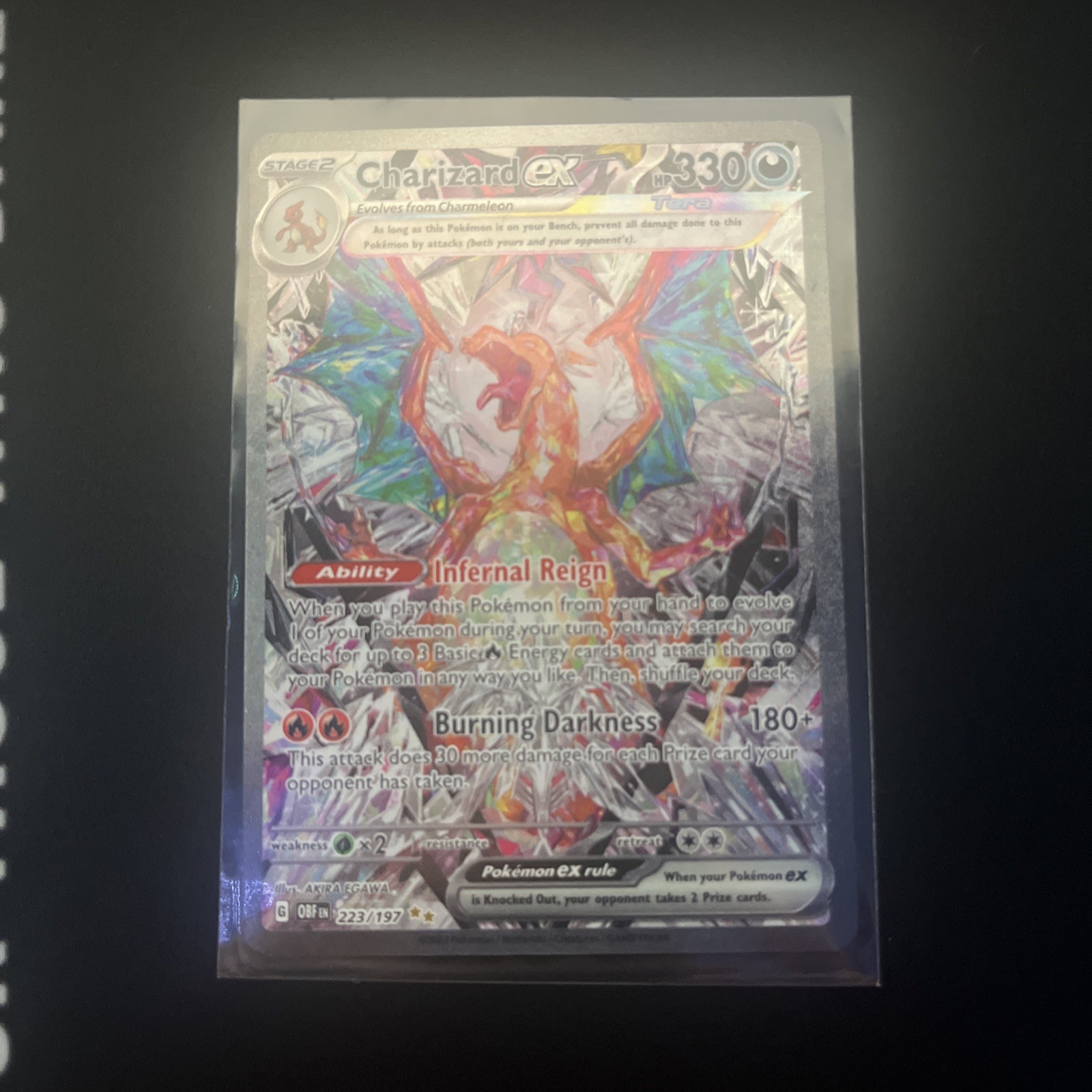 Pokemon 2023 Charizard ex 223/197 SV03 Obsidian Flames SIR Full Art Holo EN