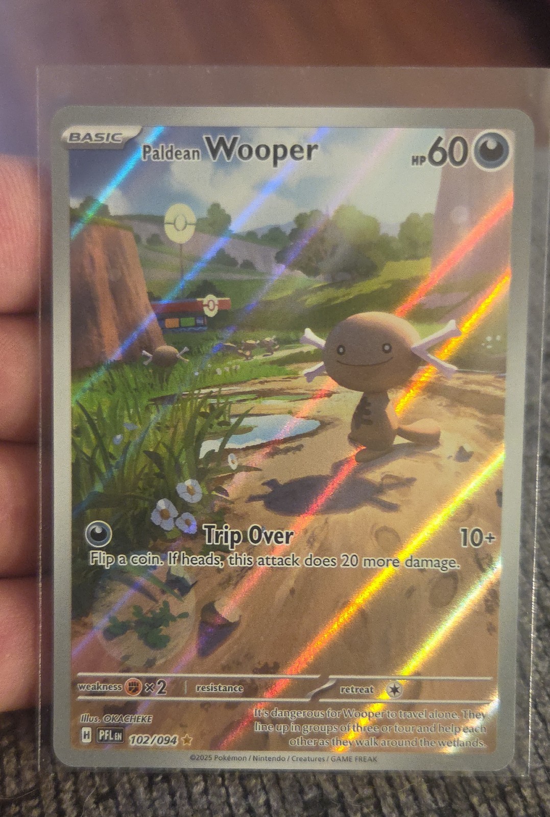 Paldean Wooper 102/094 Me02: Phantasmal Flames Holo