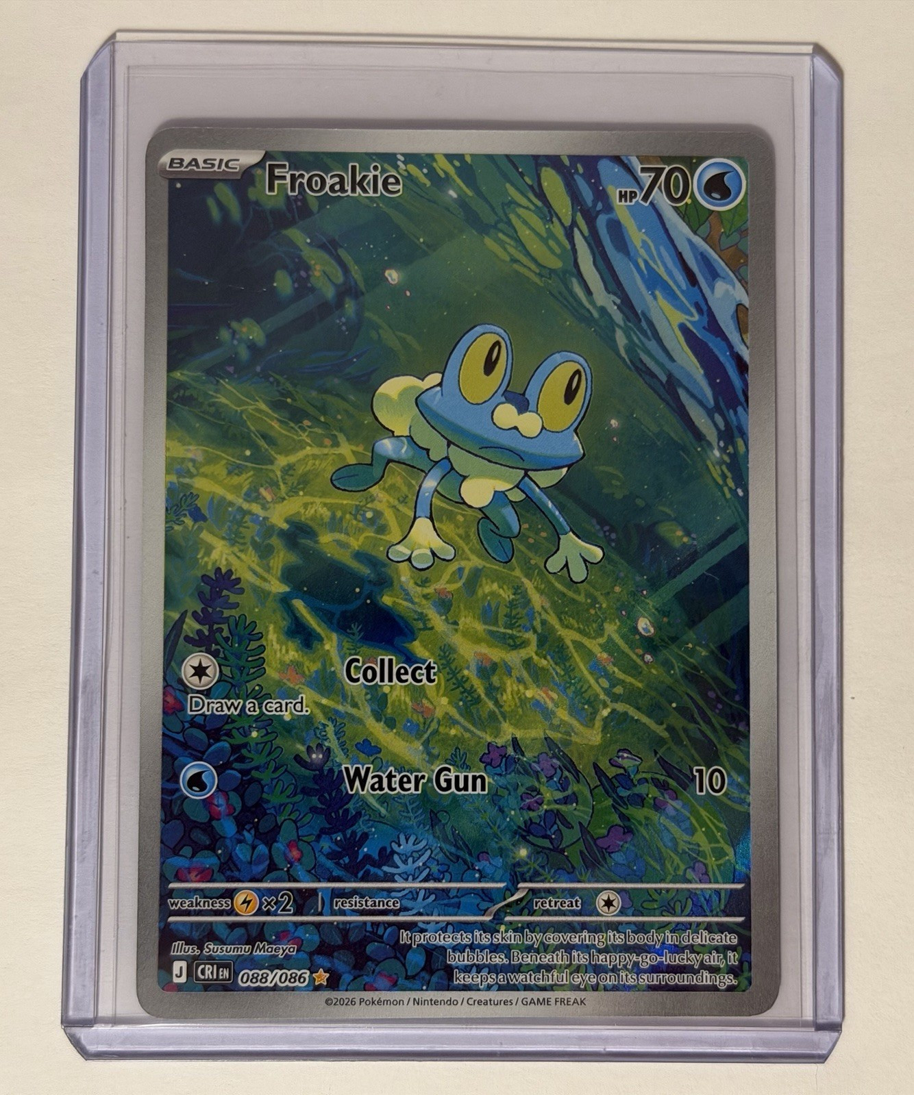 Pokémon Froakie Chaos Rising Illustration Rare Holo 70 HP #088/086