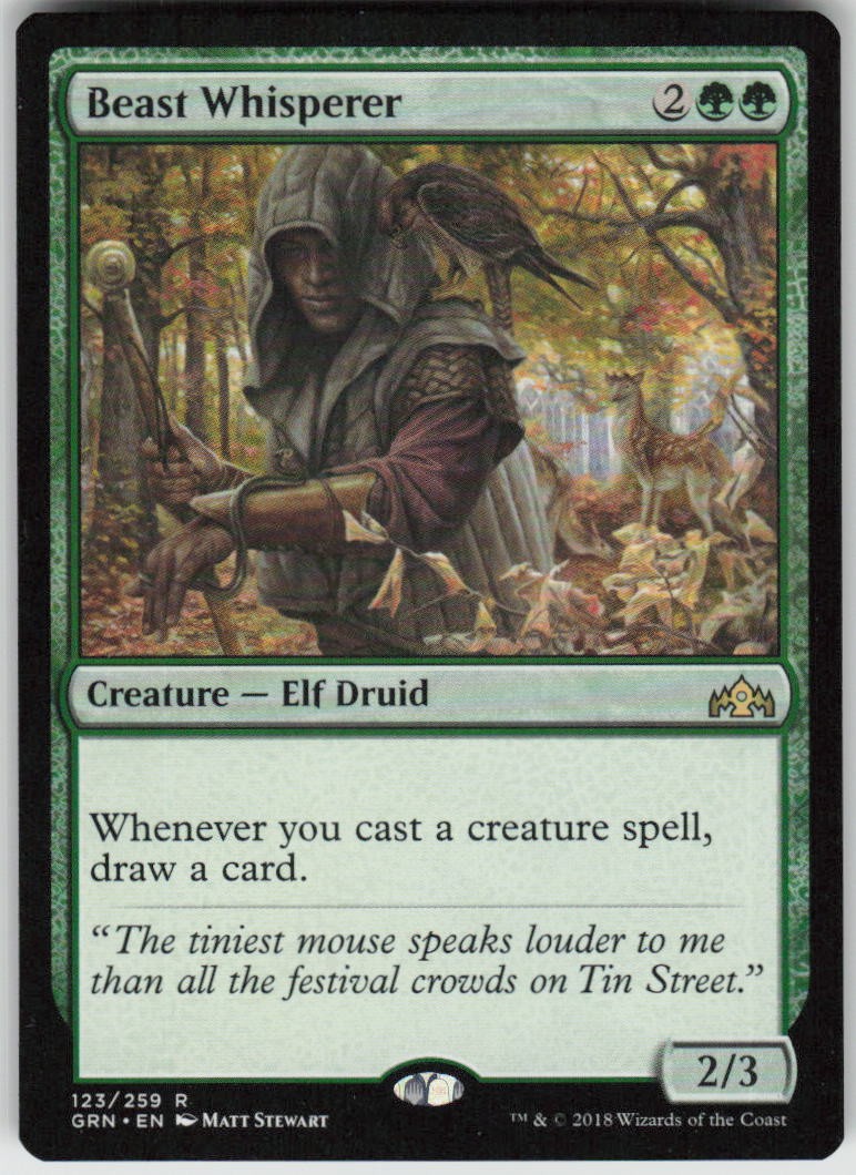 Beast Whisperer 123 Rare Guilds of Ravnica Magic: The Gathering Foil LP