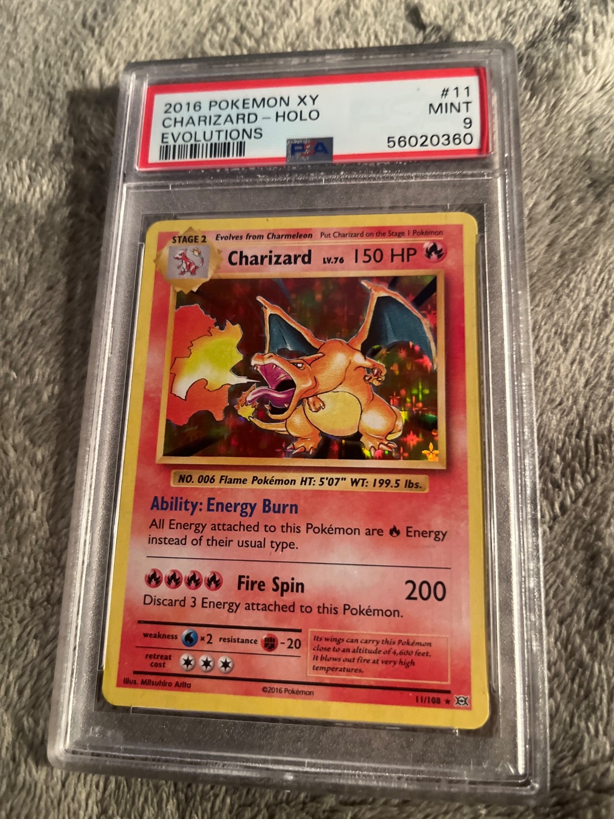 Charizard 11/108 Evolutions Holo