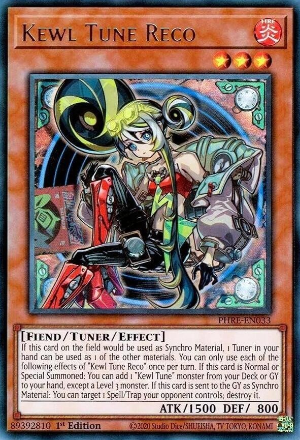*** KEWL TUNE RECO *** 1ST EDITION ULTRA RARE PHRE-EN033 YUGIOH!