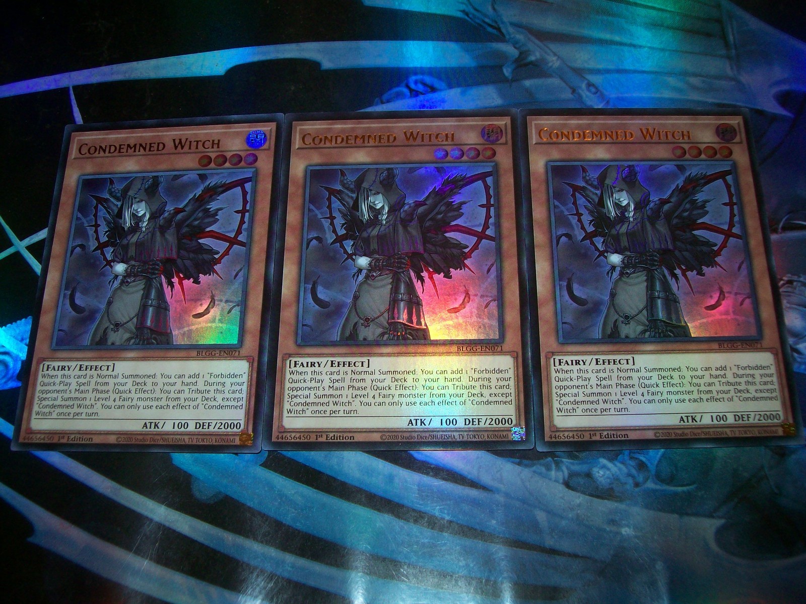 3x Condemned Witch 1st Edition Ultra Rare BLGG-EN071 Yu-Gi-Oh!