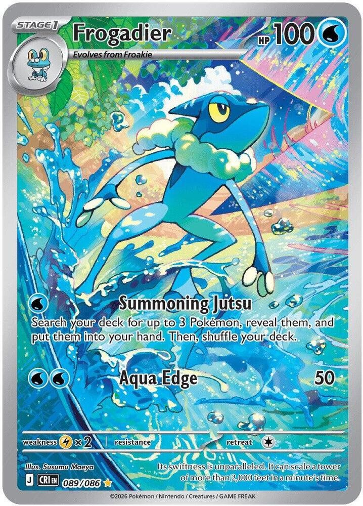 Frogadier Holo 089/086 ME04: Chaos Rising Illustration Rare NM
