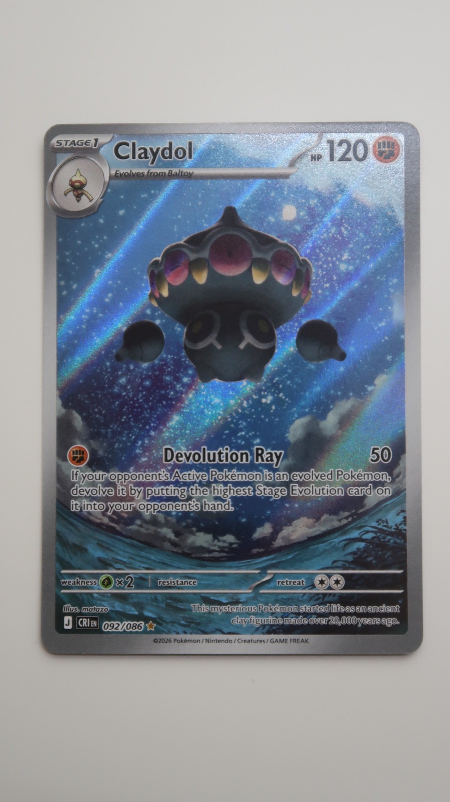 Claydol 092/086 – Illustration Rare – Pokémon TCG: Chaos Rising