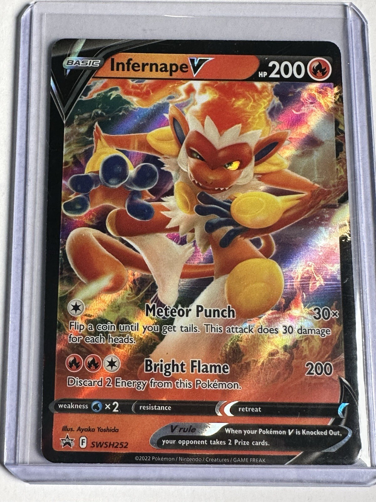 Infernape V SWSH252 Black Star Promo Holo (Sword and Shield, 2022)
