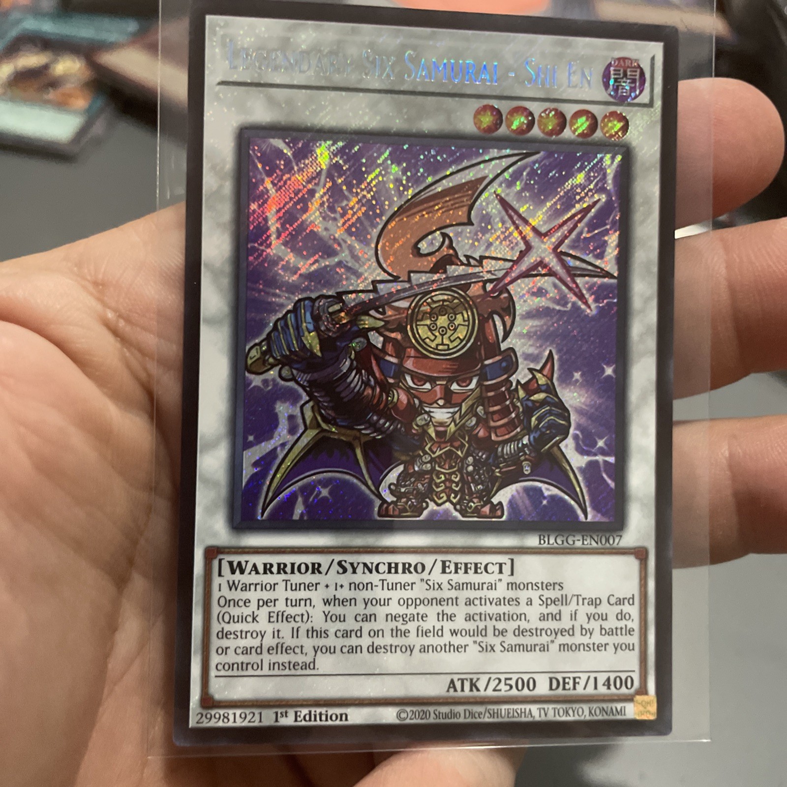 Legendary Six Samurai-Shi En BLGG-EN007 SECRET RARE (Chibi Art) NM FREE SHIPPING